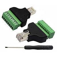 ZdyCGTime Fiche RJ45 Femelle Vers 8P 8C Femelle à Vis De Type