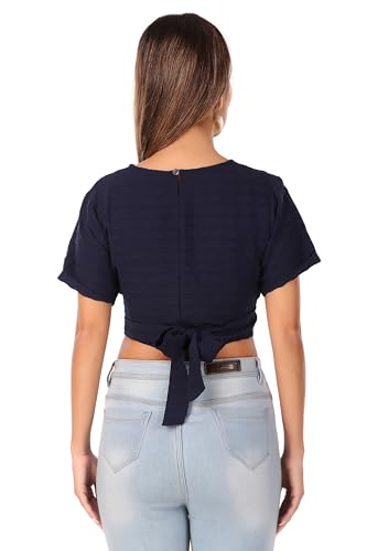Image of BoheeWohee Stylish Womens Crop Top with Back Tie Design