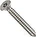 18-8 Stainless Steel Sheet Metal Screw, Plain Finish, Flat Head, Pin In Star Drive, Type AB, 1-1/2" Length, #6 Threads, Made in US (Pack of 25)