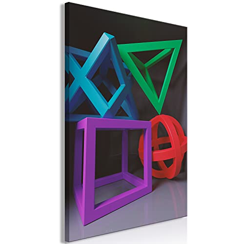 artgeist Acoustic Canvas Wall Art Print for Gamers 24x35 in - 1pcs Picture with Acoustic Foam Sound Print Artwork Room Acoustics Soundproofing - Game Console Game 3D Effect Gamer i-A-0199-b-a