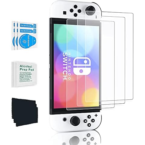 Mumba [3-Pack Screen Protector for Nintendo Switch Oled, 9H Tempered Glass Film with Smooth, HD Clear, Easy-Install, Scratch and Crack Resistant Cover