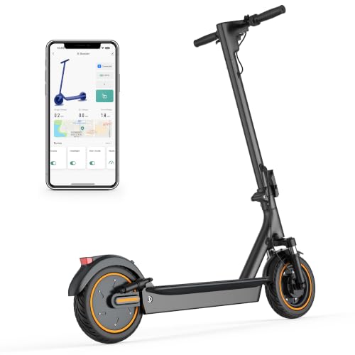 Image of NAVIC Adult Electric Scooter, Folding E Scooter with 350W /500W /750W Powerful Motor, 8.5 inch /10 inch /14'' Solid Tires, 22 /19 /16Mph, 19-31 Miles Max Range, Commuting Scooters with Dual Brakes System, APP