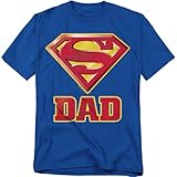 Popfunk Superman Superdad Logo for Fathers T Shirt & Exclusive Stickers