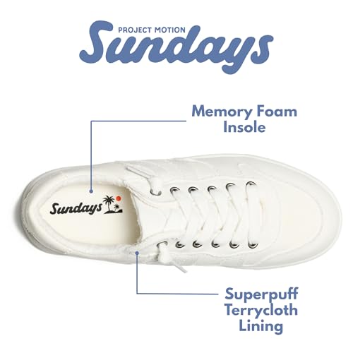Image of Sundays Canvas Sneakers Women - Memory Foam Insole with Breathable Canvas Shoes for Women Footwear - Non-Slip with Lightweight and Comfortable Womens Sneakers