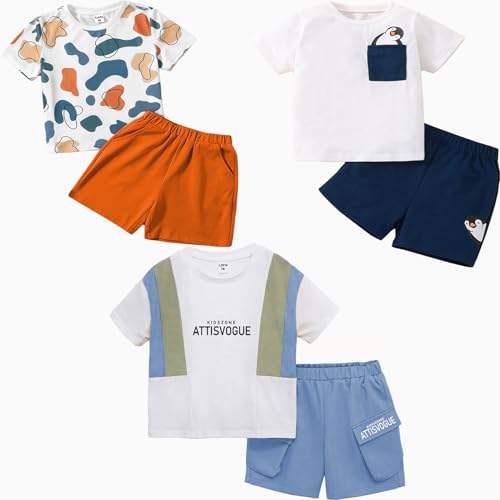 Image of Cotton Clothing Sets for Baby Boys & Baby Girls Kids Clothes for boys kids clothes for girls Printed Kids Clothing Sets (T13OR-T22NB-T87SB)