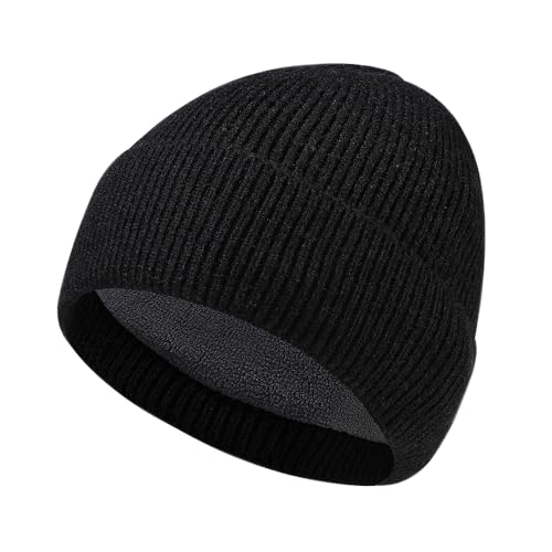 HGDGears Beanie-Mütze für Herren und Damen,Winddicht,Warm,Wintermütze für Damen,Weich,Dick,für Kaltes Wetter,mit Bündchen,Strickmütze für Outdoor-Sport