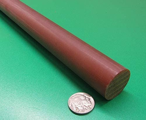 Micarta XX Paper Phenolic Round Rod 1-1/4 (1.25) Diameter x 48 Length 1 Unit