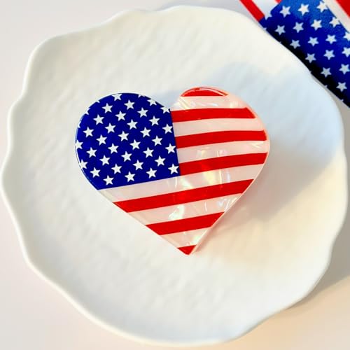 Pinzas para cabello con corazones patrióticos estilo 4 miniatura 2