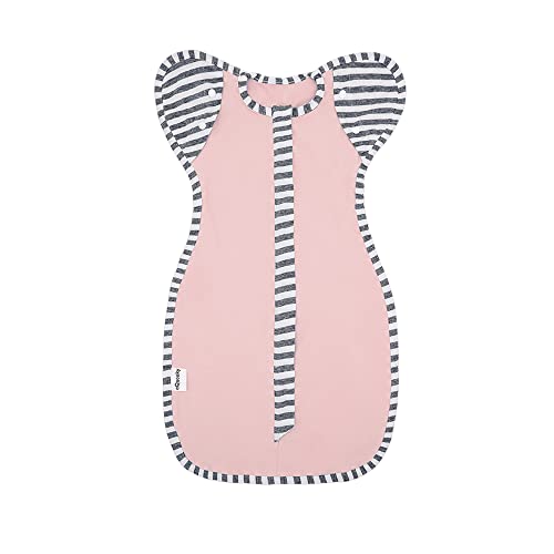 Image of aQuooky Baby Blanket Sack with Arms Free Design,Transition to Arms Free Wearable for Newborn Girl and Boy, Medium 3-6Months, Pink Color