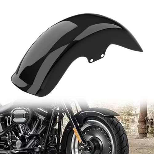 Couvercle garde-boue avant moto custom noir brillant pour Harley Softail Fat Boy FLSTF FLSTFB