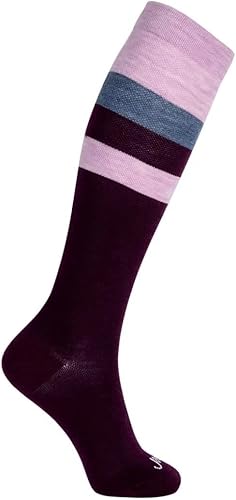 JAVIE - Calcetines de compresión graduados de 80% lana merino extra cómodos para mujeres y hombres (15-20 mmHg)