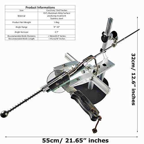 Sy Tools Beast Professional Knife Sharpener Sharpening System With Angle Adjustment Setting Magnifying Glass Kitchen/Hunting/Outdoor/Chef Knives Tools Grinding Additional 5Pcs Sharpening Stones #TOP2
