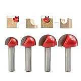 Material: Hartmetall Shenyitool 8mm Schaft Red Eckrundung Schaftfräser 16/19 / 22 / 25mm Core-Box Fräser for Holz Kugelfräser Radius Fräser Werkzeug (Size : 1pc 8x16mm)
