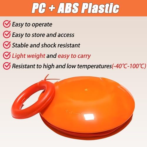 Drowning Prevention Rescue Disc for Lakes & Rivers - 131 FT Emergency Rope & Rubber Hand Ring, Portable Water Safety Kit - 2 Pieces Lifesaving Gear