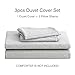 PURE ERA Jersey Knit Duvet Cover Set 100% T-Shirt Cotton Super Soft Comfy 3pc Bedding Set with Zipper Closure (Heather Grey, Queen)