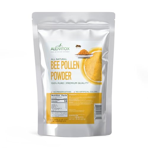 Alovitox Bee Pollen Powder | 100% Pure, Natural Raw Bee Pollen - Antioxidants, Proteins, Vitamins