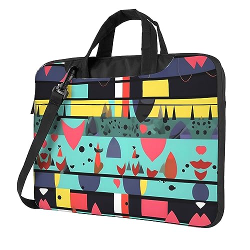 Bolsa para laptop elegante y ligera con estampados geométricos modernos de gran resistencia