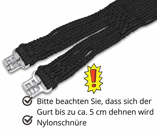 AMKA Sattelschnurengurt aus Nylon Sattelgurt für Pferde Schnurengurt Kordelgurt