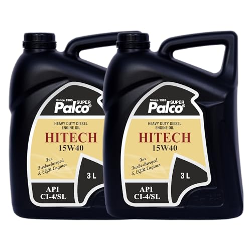 Image of PALCO HITECH 15W40 API: CI4 / SL Heavy Duty Diesel Engine Oil Synthetic Technology | Maximum Power & Superior Protection | For SUVs, MUVs & Crossovers | 3 Litre (Pack of 2)