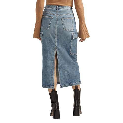 Silver Jeans Co. Women's Slit Jean Skirt3