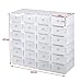 Homgrace 24 Cajas de Zapatos de Plástico Transparente Apilable Zapatero Cajas de...