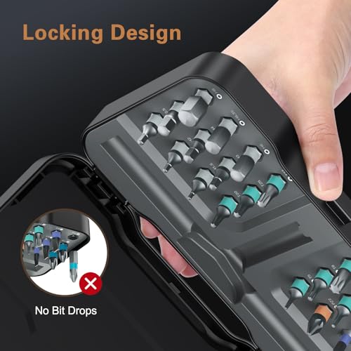 Image of Bomivoi 24 in 1 Magnetic Screwdriver Set, DIY Ratchet Screwdriver Set, Multi Bit Magnetic Drive Set with Detachable Ratchet Handle, Portable Precision Repair Tool Kit for Funiture Computer Bicycle