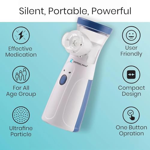 Image of Portable Mesh Nebulizer Machine for Kids & Adults (2026) | Wireless, Dual Power, Auto Shut Off, Ultrasonic Nebulizer Machine