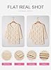 SHEWIN Womens Sweaters Lightweight 3/4 Sleeve Tops Boho Beach Swimsuit Crochet Cover Ups Tops Trendy Beige Medium #3