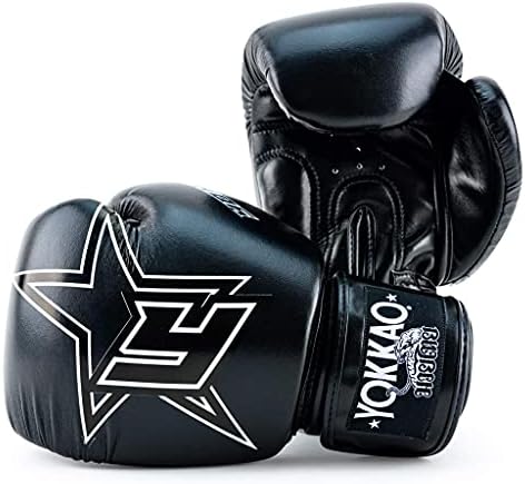 Guantes de boxeo YOKKAO Institution - 16 onzas, negro.