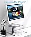 BoYata Monitor Stand, Adjustable Monitor Riser Metal Computer Stand Compatible with TV, PC, Laptop, Computer, iMac, and All Screen Display-Space Grey