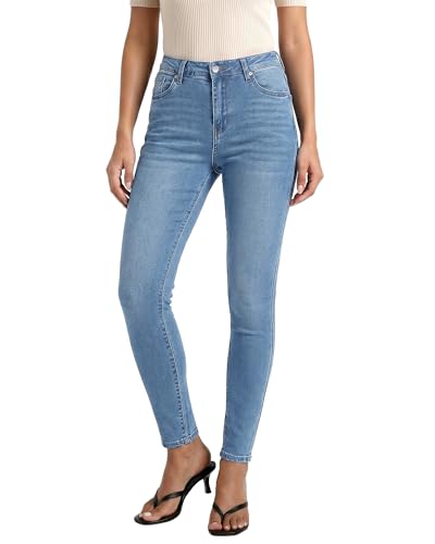 GRAPENT Women's Cute High Waist Stretchy Skinny Jeans - Dark