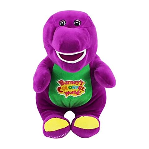 WITESS Barney Toys Singing Friend Barney Stuffed Animals Dinosaur Barney Singing I Love You Children's Plush Puppet Toy （11.8in） Cover