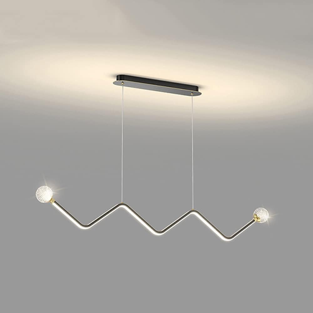 LYMSXAZOU Pendant Light Chandelier Led Dimmable Modern Living Room Ceiling Hanging Lamp Simplicity Home Dining Table Kitchen Suspended Fixture (A Black) Star of