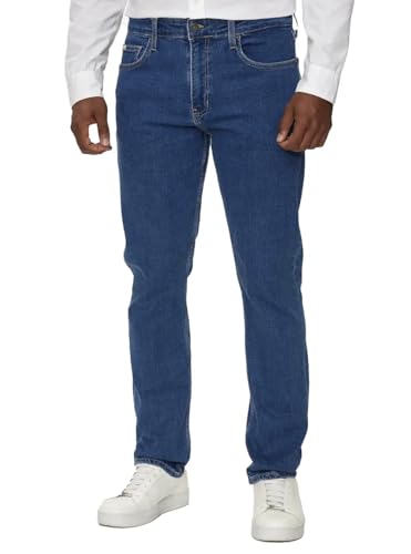 Image of GUESS JEANS Mens G14 Slim Leg Varane Medium Wash Blue (UK, Waist & Inseam, 36, 30, Blue)