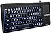 Perixx PERIBOARD-315H, Wired USB Backlit Keyboard with Touchpad and 2 USB Ports, Black (10917)