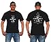 JH Design Men's Shelby Cobra T-Shirt Short Sleeve Black Crew Neck Shirt (Medium, Black)