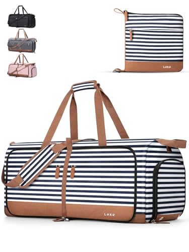Lekesky Reisetasche Damen 80L Faltbare Reisetasche Weekender Sporttasche...