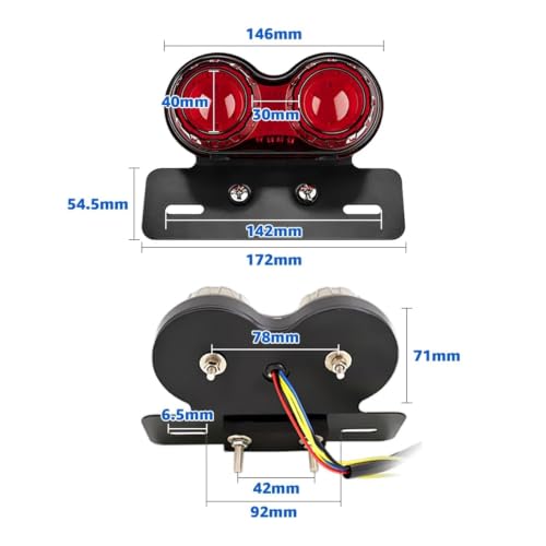 Feu stop NMAX 125 clignotants et éclairage plaque intégrés 12V - 5