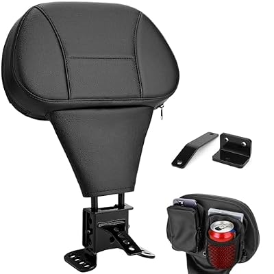 Driver Rider Backrest, Adjustable Rider Backrest, Black Driver Backrest Fit for Harley Davidson Touring Street Glide Electra Glide Road Glide Road King 1997-2024