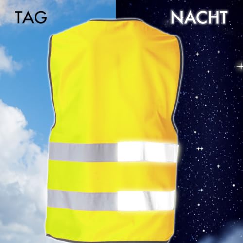 Warnweste/Sicherheitsweste in verschiedenen Farben - personalisiert | IHR Logo - IHR Text | farbig bedruckbar mit Text und/oder Logo | mit Reflex-Leuchtstreifen