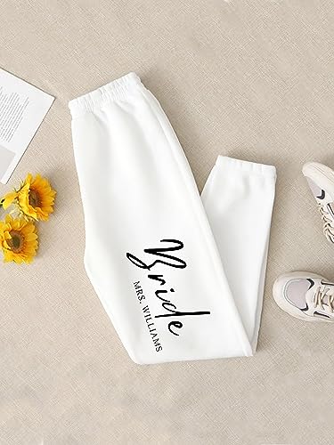 Custom Bride Sweatpants Joggers Wedding Gift Bridal Future Mrs. Honeymoon Pajamas4