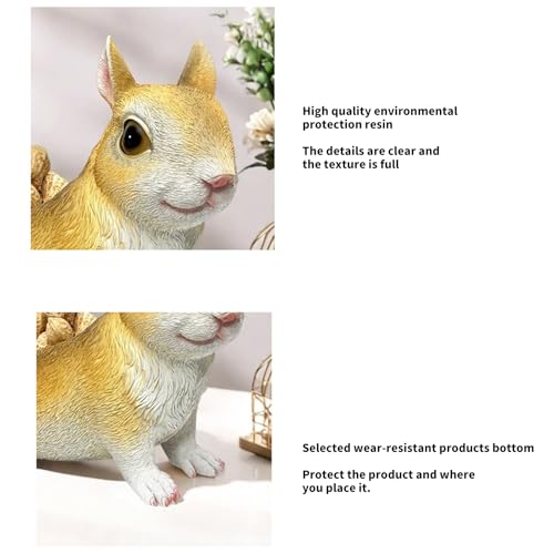 Récipient écureuil en résine, objet de décoration d'animaux maison