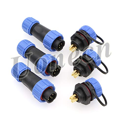 Conector impermeable Uonecn SP13 5 Pin pack 3 unidades miniatura 1