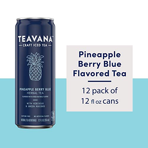 Teavana Craft Pineapple Berry Blue Iced Natural Herbal Tea with Blueberry, Hibiscus Flavor 12 Fl. Oz. Cans (Pack of 12) - Thumbnail 5