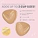 Hollywood Fashion Secrets Double-Sided Adhesive Push-Up Sticky Bra Inserts – Push up Sticky Bra Pads for Instant Lift & Cleavage, Stick on for Backless, Strapless, Plunge Dresses Beige