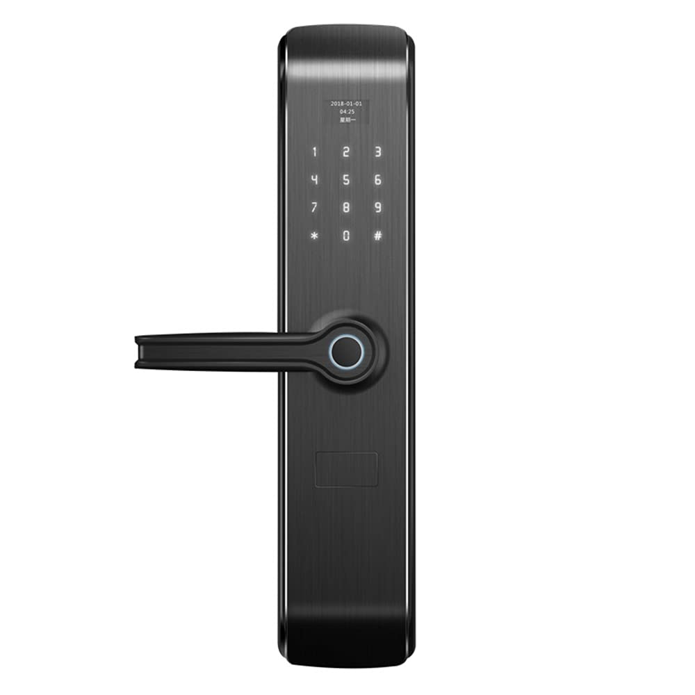 Inteligentny zamek do drzwi WiFi i Bluetooth, elektroniczny bezkluczykowy zamek drzwiowy skrzydło wpuszczane, karty RFID + aplikacja zdalna i mechaniczna klucz do zabezpieczenia zamka drzwi