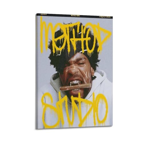 METODO MAN stampa album copertina autografata limitata, album musicale, pop hip hop rap cantante star poster estetico tela artistica da parete per ragazze e ragazzi ragazzi dormitorio Decor 20 x 30 cm