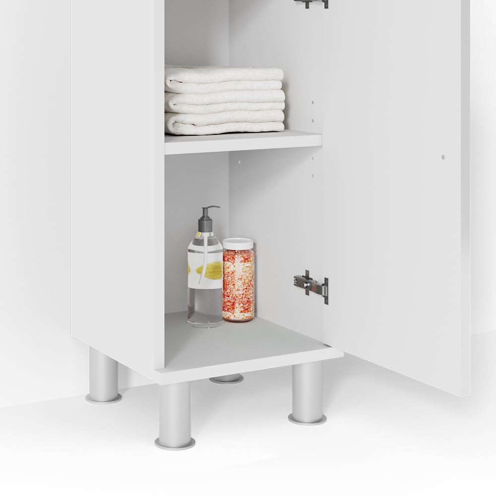 Vicco Conjunto de Muebles de baño Fynn, Blanco Alto Brillo 60 cm
