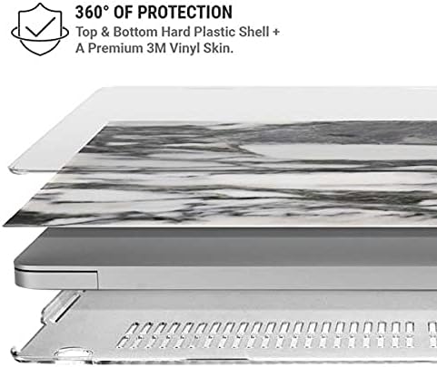 Skinit Case + Skin Compatible with MacBook Air 13in (2020) Originally Designed Grey Marbling Design