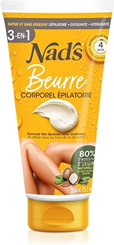 Nad’s Crème Depilatoire Femme - Beurre Corporel Épilatoire 3-en-1, Crème Dépilatoire Hydratante Cover